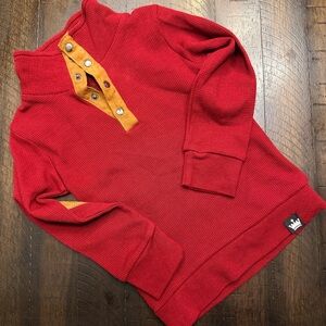 Baby Burgundy Button-Detail Sweater